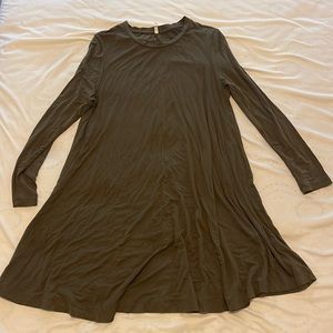 Olive green, thigh length, long sleeve, dress, size S, wishlist brand